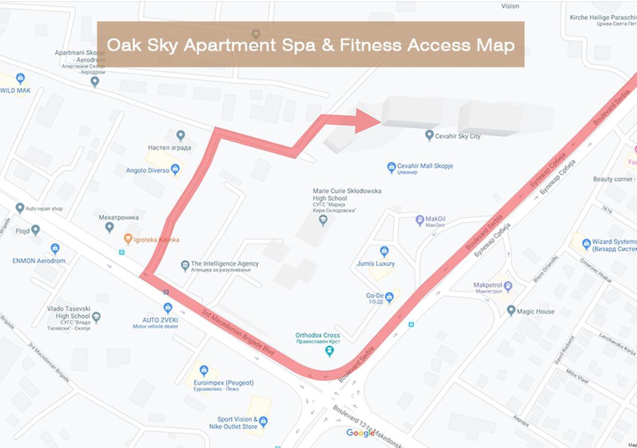 Oak Sky Apartment Spa & Fitness Скопье Экстерьер фото